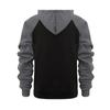 New Men's Zip-Up Color Block Hoodie with Casual Stylish & Durable Fall/Winter Top Raglan Sleeves Hoodies Sweatshirt Male