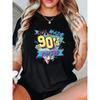 Women Plus Size Retro 80s 90s Graphic Tee Made 90s Raised Soft Crewneck Short Sleeve Nostalgic Themed Event Summer Casual Top