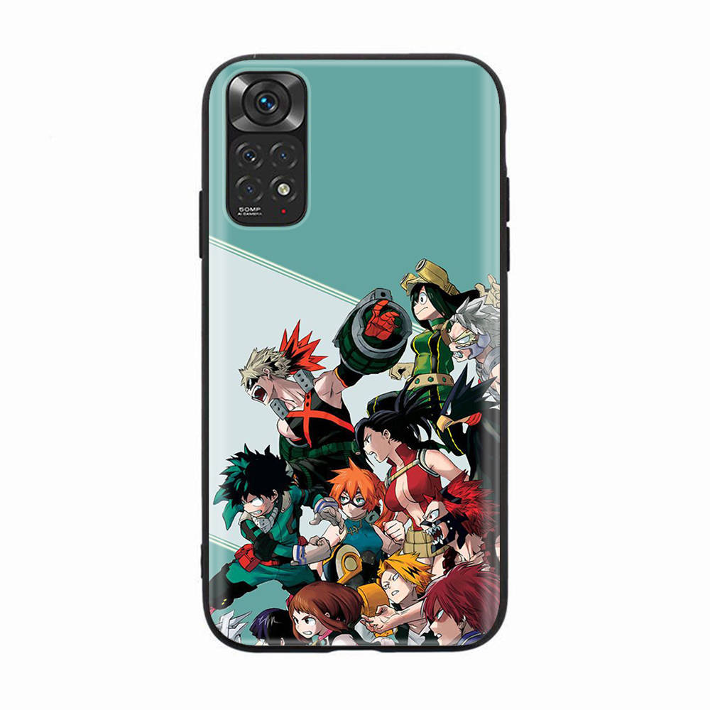 Black Case for Samsung Note 20 Lite S24 Ultra S23 A03 A05 A06 A11 A71 A15 A16 A13 A24 A25 A33 A52 A53 A50 M55 M35 Plus D-54 Hero Academia