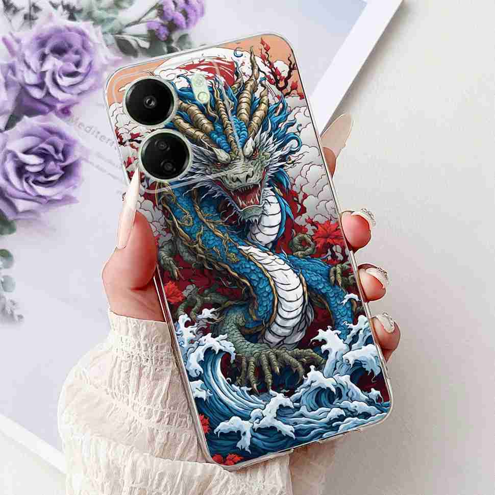 For Xiaomi Redmi 13C 4G Case Redmi13C 2023 New Fashion Pattern Cover Silicone Soft Phone Case For Xiaomi Poco C65 PocoC65 Fundas