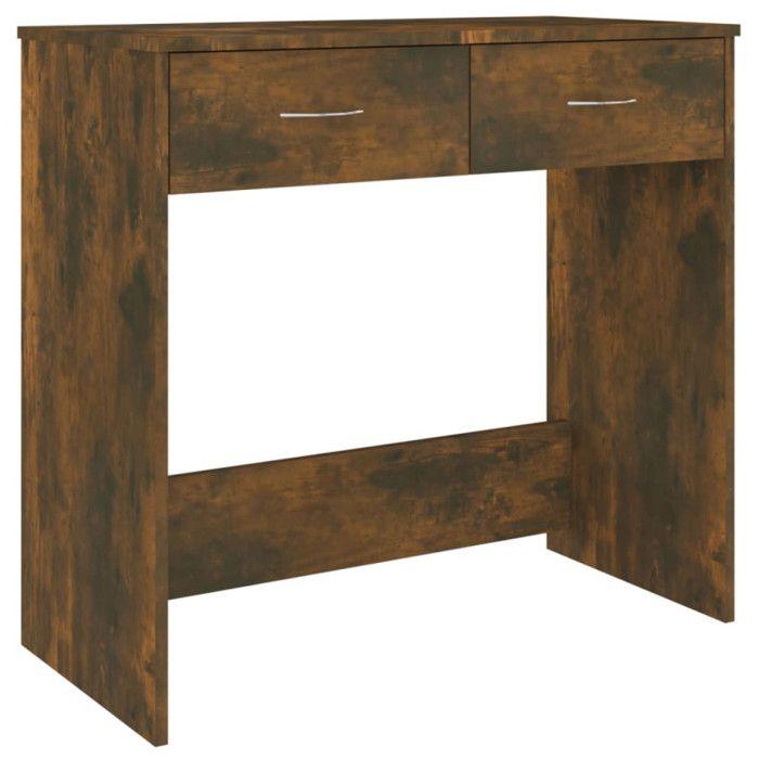 VidaXL Bureau Chêne fumé 80x40x75 cm Bois d'ingénierie 815474