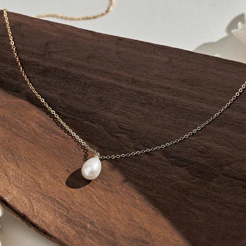 1 Stück Minimalistisches & Elegantes Perlenimitat-Halskette, Geeignet Für Tägliches Tragen von Frauen