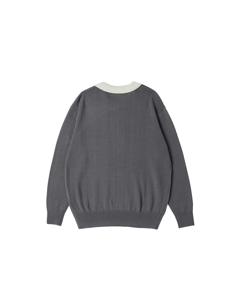 WORTHWHILE MOVEMENT Hybrid Knit Polo Shirt (Gray)