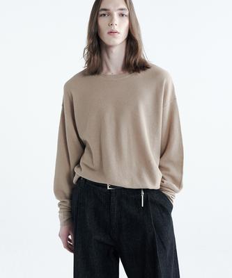 NOIRER 22Ss Linen Oversized Knit (Beige)