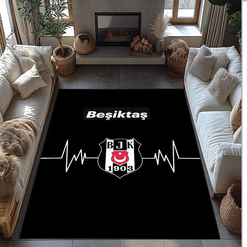 BESIKTAS J.K Printed Flannel Area Rug Non Slip Soft Polyester Floor Carpet Indoor Decor Mat for Bedroom Living Room Sofa Game Room Home Decoration