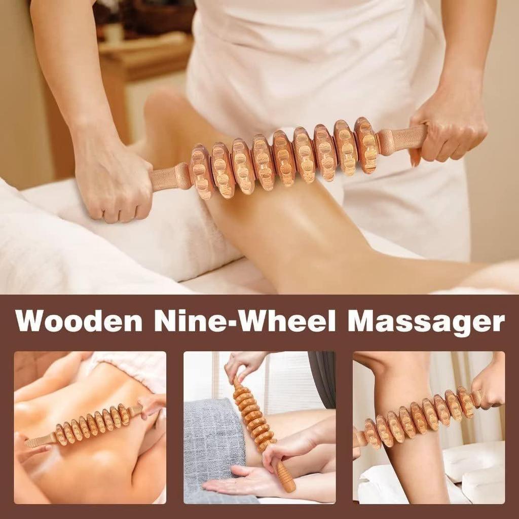 Cross-Border Full Body Massage Stick Set - Includes Waist, Neck, Spine, Back, Shoulder, Leg Roller & Gua Sha for Fitness