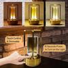 Cordless LED Touch Desk Lamp,2600mAh Battery Powered Crystal Lantern Lamp,3-Colour Dimmable Bedside Lamp,Small Desk Lamp for Restaurant Bedroom Bar
