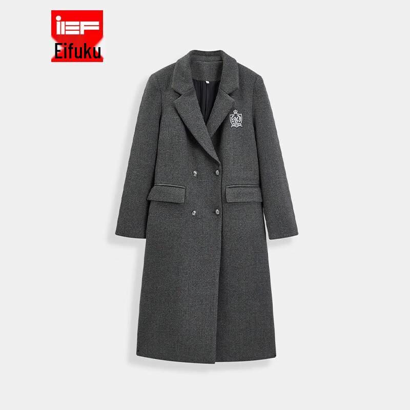 

Women s Korean Style Woolen Long Coat L