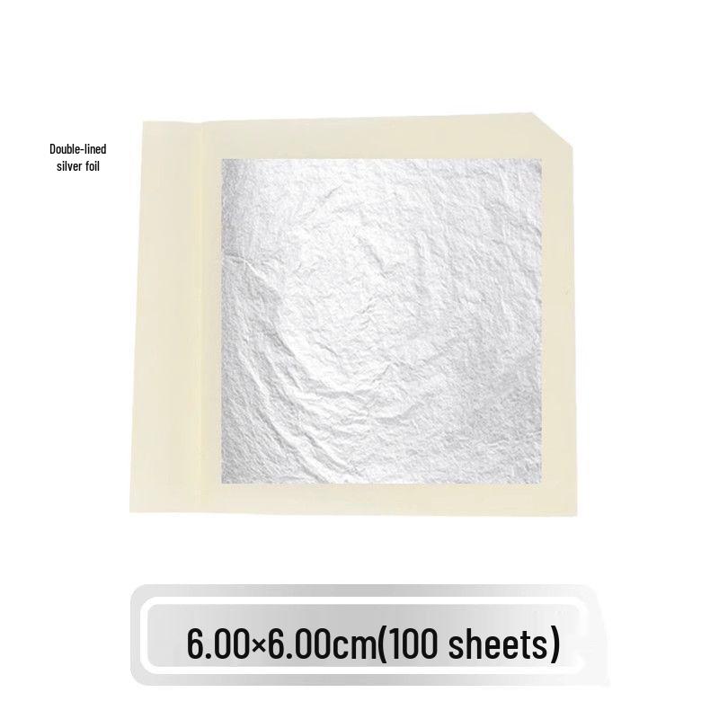 Pure 999 Silver Handicrafts: Single & Double Layer Silver Foil Paper Decor, Multiple Specifications Available