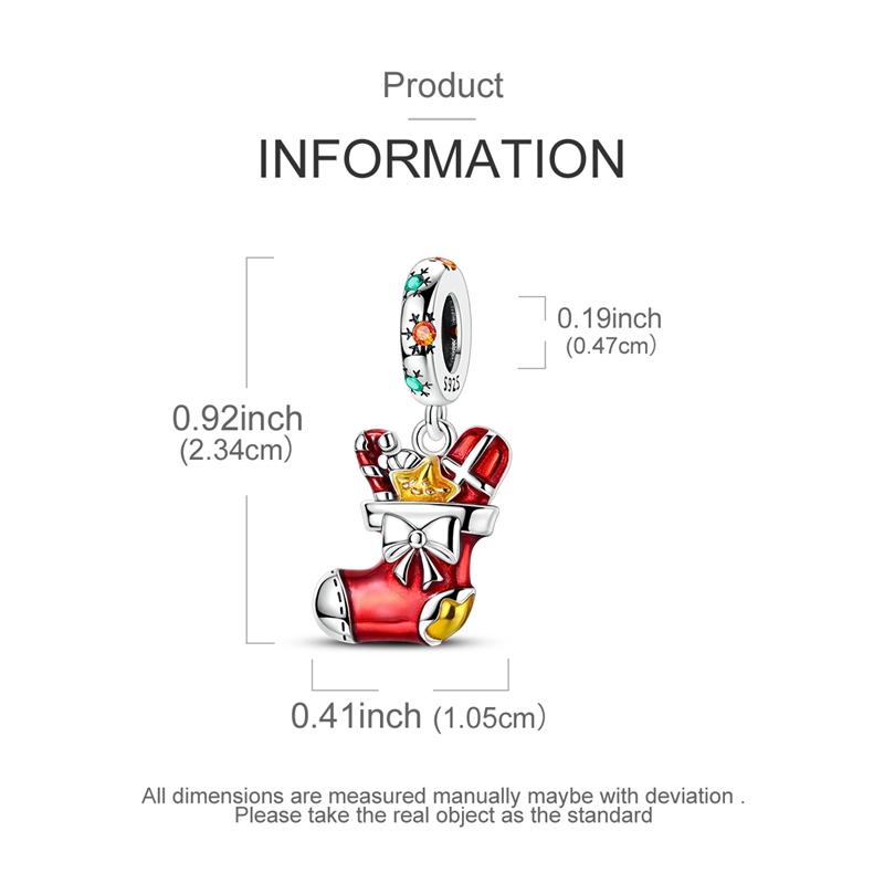 Winter Copper Original Christmas Charms Bead Pendant Fit Original Bracelet Necklace For Women Diy Jelwelry Gift