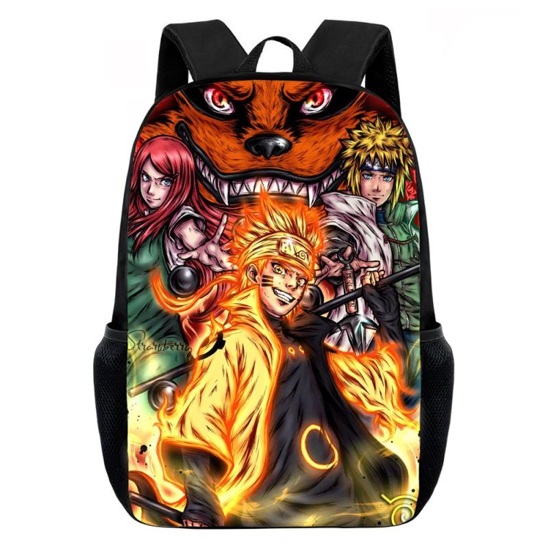 Naruto Anime Printed Kids School Backpack Elementary Students Lightweight Ergonomic Dual-Shoulder Bag Unisex