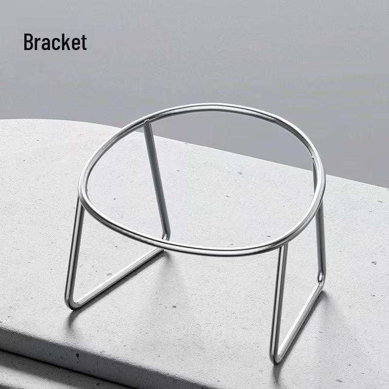 304 Stainless Steel Elevated Pet Water & Food Bowl - Anti-Spill, High-Temperature Resistant for Dog Cages