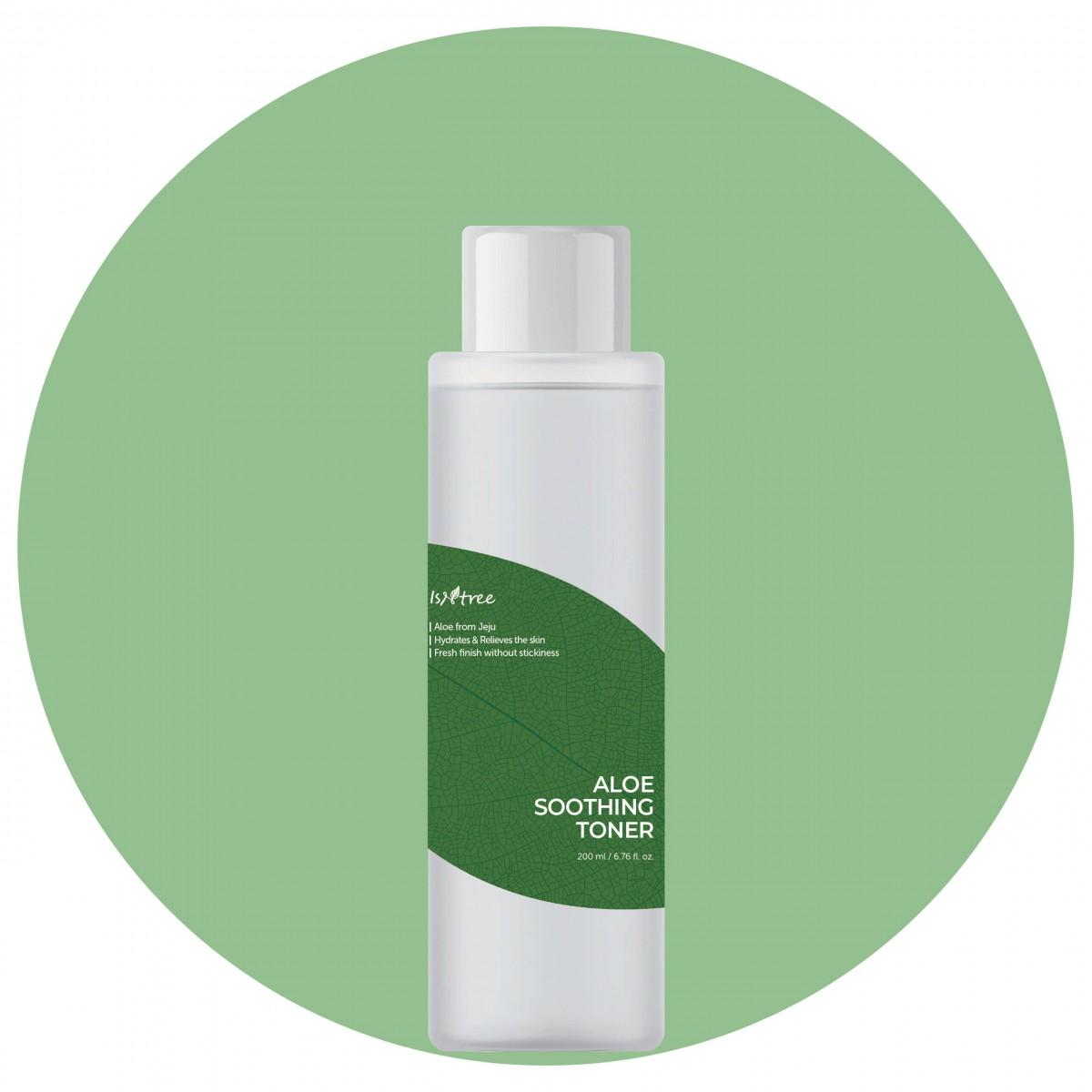 

ISNTREE Успокаивающий тоник с алоэ 200 мл, увлажняющий, корейская косметика, Kbeauty, пробник