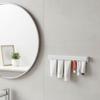 Self-adhesive Long Toothpaste Holder Wall Mounted Space Saving Toothpaste Clip Punch Free Large Capacity Wall Storage Rack