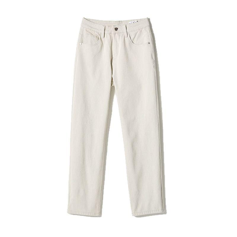Straight Off-white Jeans Men's Loose Commuting Drape Large Size Trousers