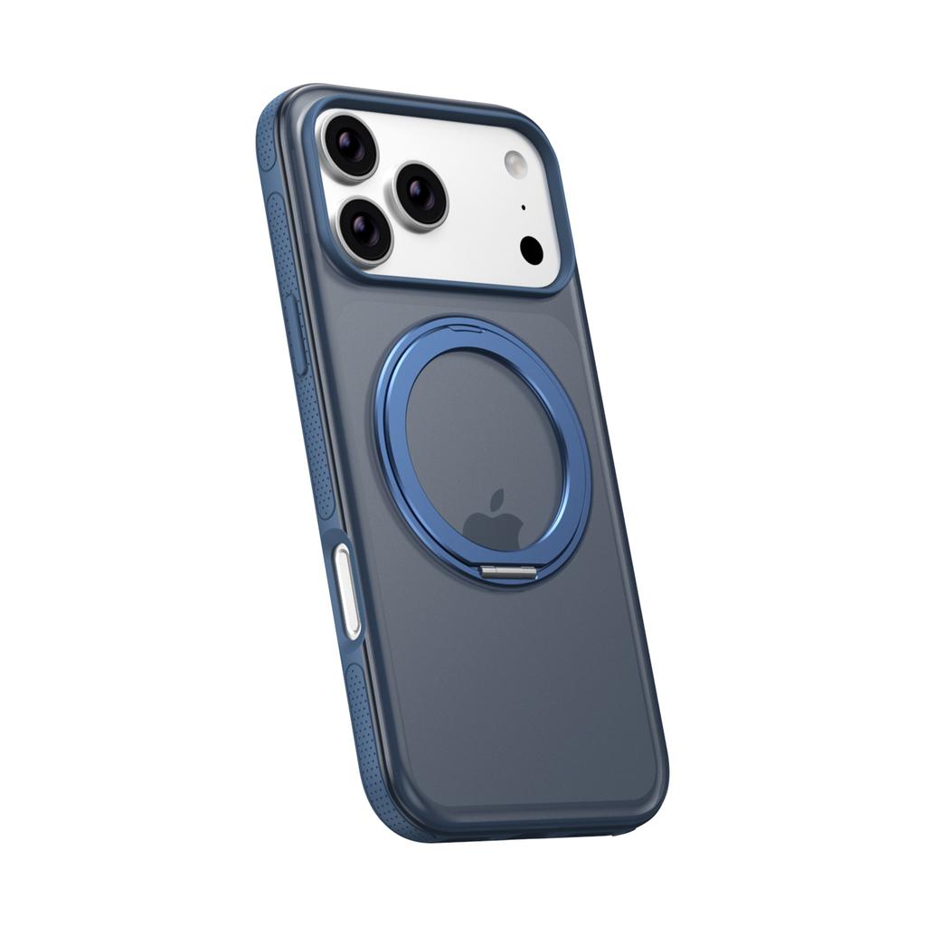 Trendy Anti-Slip Phone Case For iPhone 16 17 Pro Max N52SH Strong Magnetic Stand Cover 360 Rotatable Strong Protection