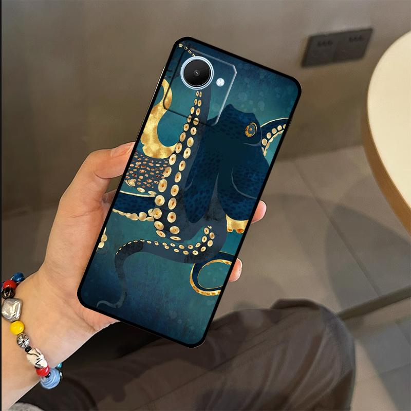 Octopus Walking Case For Realme C65 C67 C61 C53 C55 C51 C25 C63 C71 C75 GT6 GT7 Pro 11 12 13 14 15 Pro Plus