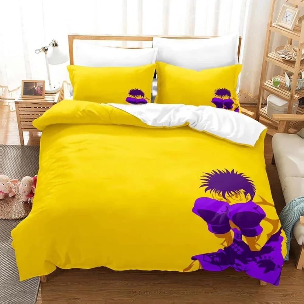 New Anime Hajime No Ippo Bedding Set Duvet Cover Comforter Bed Set Quilt Cover Pillowcase King Queen Twin Size Boys Girls Adult