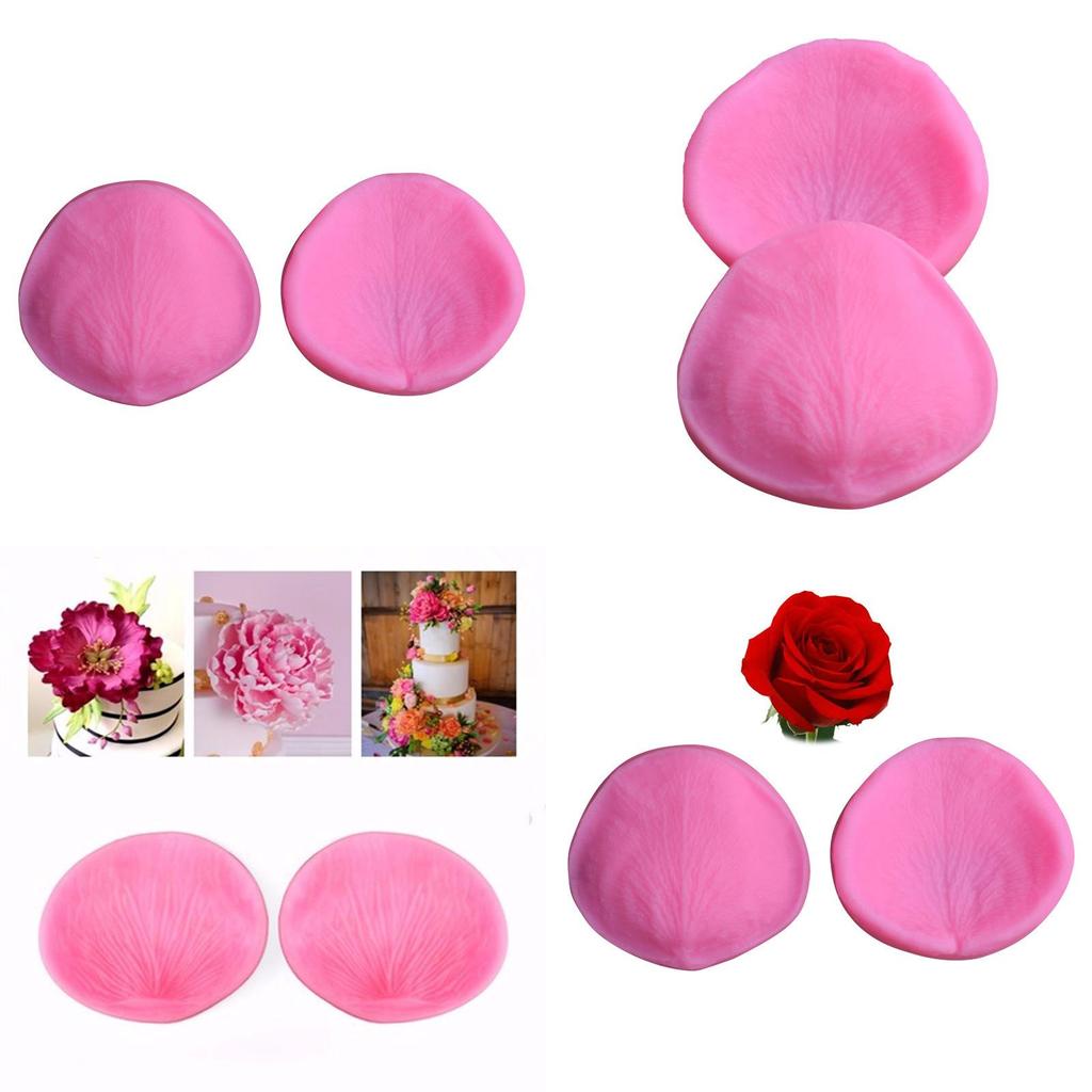 Luxurious Silicone 3d Rose Petal Flower Veiner Mold For Stunning Cake Decorations