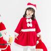 Lalapala Santa Cosplay Christmas Santa Claus Cute and Warm Kids Costume for Girls and Includes Hat and Perfect for Cultural School Stage and Christmas