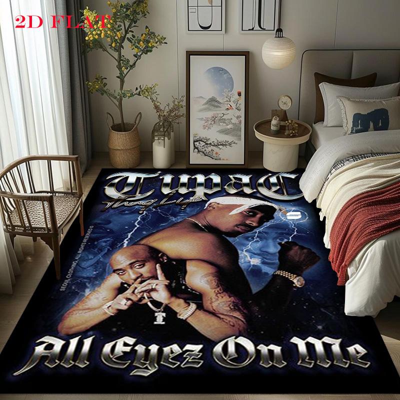 Vintage Hip Hop Portrait Carpet Living Room And Bedroom Mats Suitable For All Seasons Protective Pad Gift Art