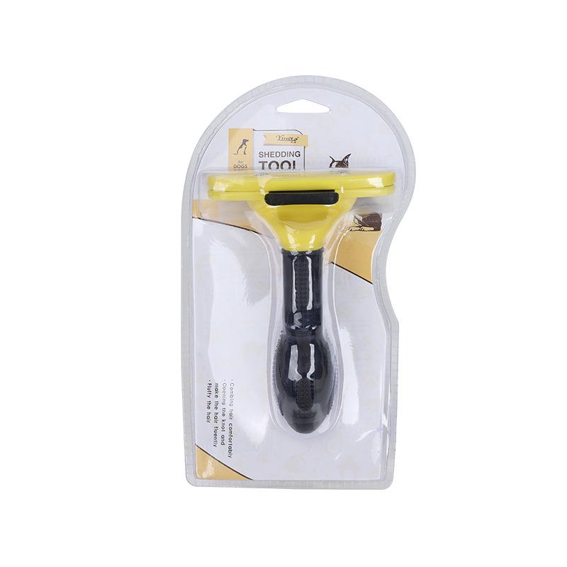Eco-Friendly Stainless Steel Pet Deshedding Brush for Reptiles-Self-Cleaning Dematting Tool Removes Loose Undercoat