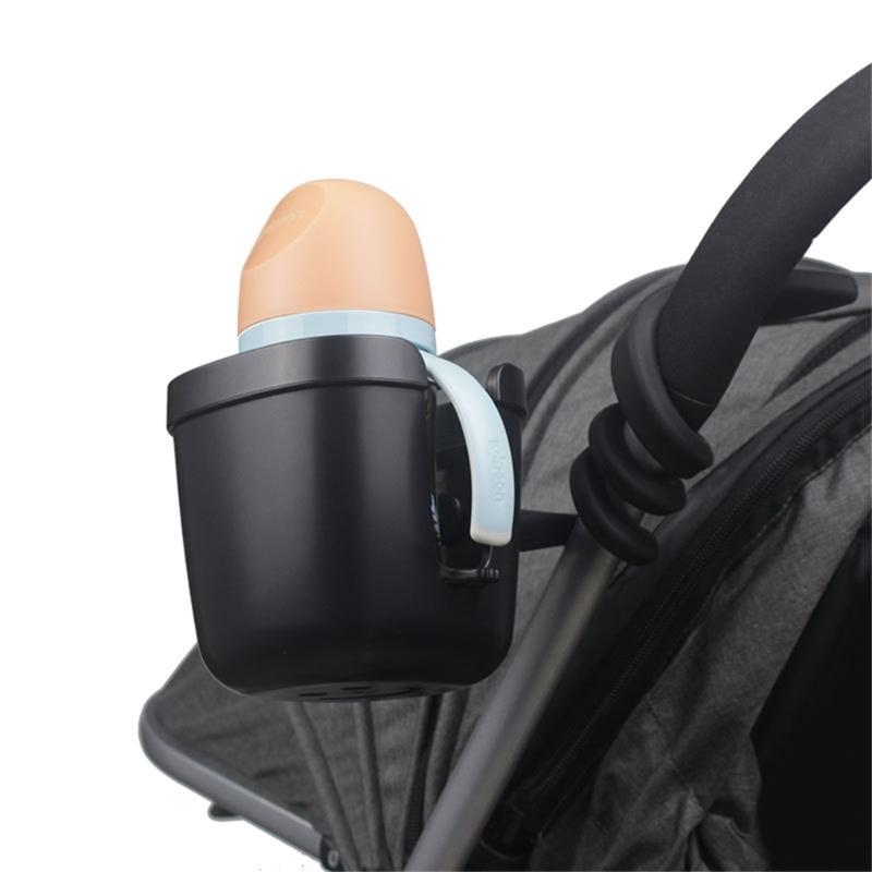 Universeller Kinderwagenbecherhalter Verstellbarer Flaschenorganisator für Buggy Kinderwagen Rollstuhl Gehhilfe Getränkehalter