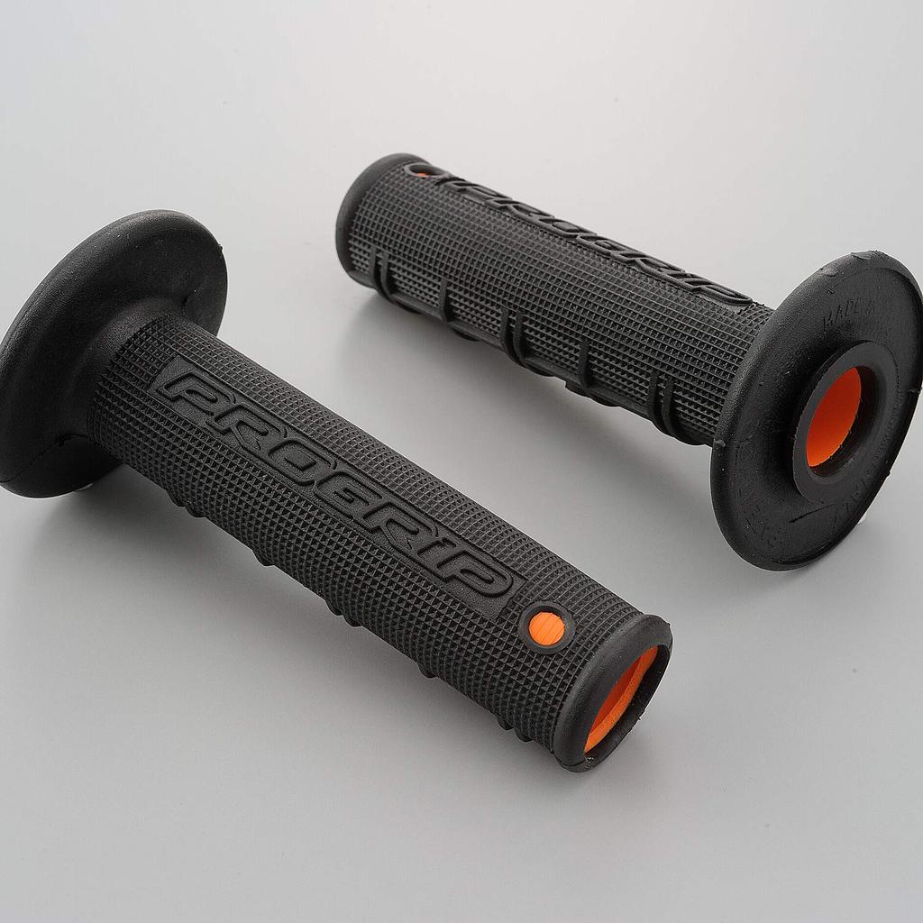 Daytona PROGRIP Motorcycle Grips for Handlebar Diameter 120mm Gel 799 Type 98148 22.2 (Off-Road) Anti-Vibration End-Penetrating Black/Orange