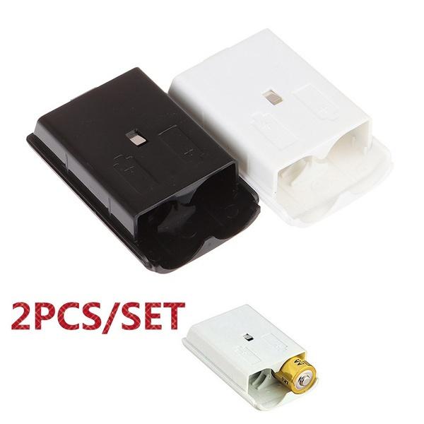 

Пакет з 2 чорно-білих замінних корпусів акумулятора AA Back Cover Shell для контролера Xbox 360