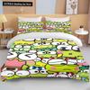 10 Sizes Sanrio Keroppi Printed Bedding Set Cartoon Anime Duvet Cover Comforter Pillowcase Boys Girls Children Adults King Gift