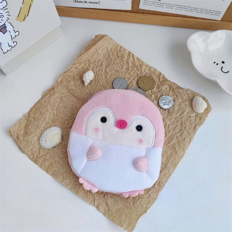 Cute Drag Penguin Plush Animal Bag Keychain Pendant Coin Wallet Car Key Plush Pendant