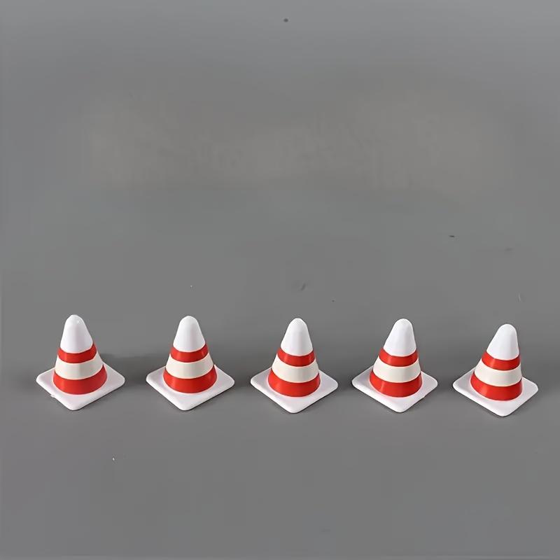 15Pcs Traffic Sign Model Standees, Mini Intersection Light & Barrier Ornaments