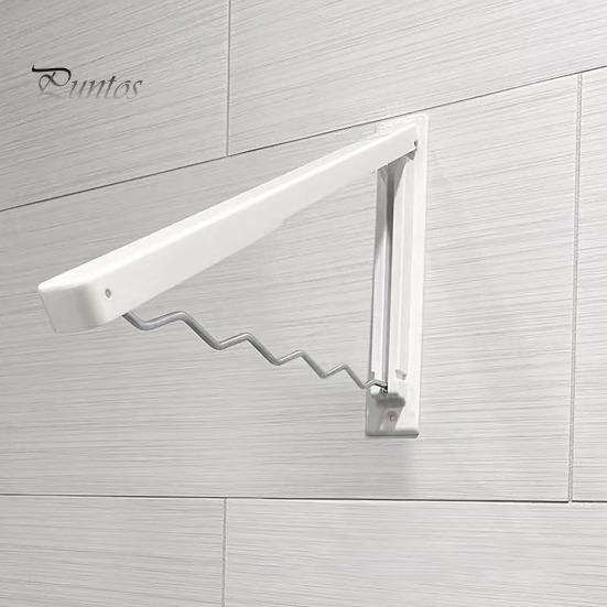 Folding Clothes Drying Rack Wall Mount Laundry Drying Hanger Wavy Design Space-Saving Easy Installation Clothes Rail for Bedroom Laundry Room