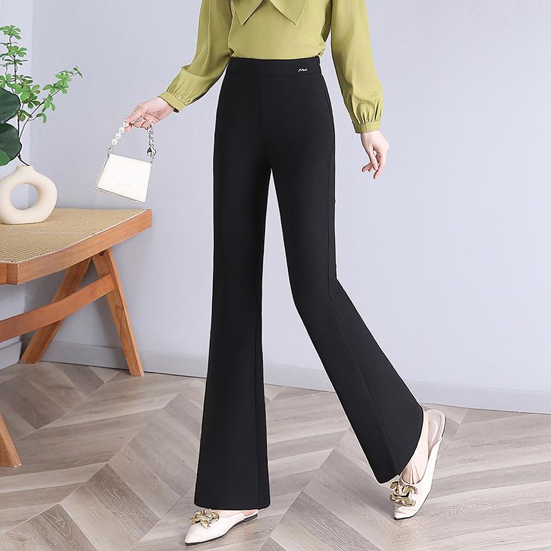 Women's Spring and Summer Thin Section High-waisted Thin Slim Open Micro-legged Suit Pants