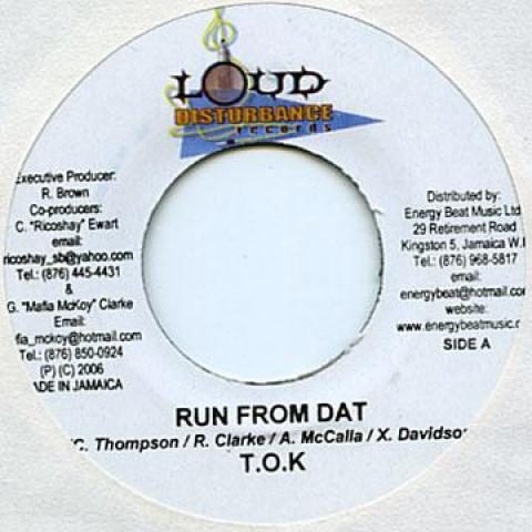 

7inch Record TOK - Run From Dat Loud Disturbanc 2006 Jamaica Reggae, Ska & Dub