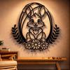 Laser Cut Metal Easter Bunny Spring Flowers SVG Dxf Png Digital File For Cricut Plasma