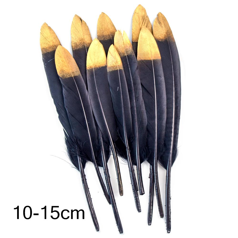 Black Gold Natural Goose Feathers For Needlework Dream Catcher Feather Crafts Jewelry Accessories Diy Decoration