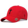 Unisex Cross Embroidery American Flag Label Baseball Caps Adjustable Casual Hats Spring and Autumn Outdoor Sunscreen Hat