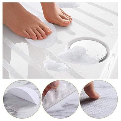 6pcs/set Transparent Tape Bathtub Safety Strip Safety Mat Sticker Anti Slip Strips Stickers