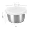 6Pcs with Lid Sauce Cup 304 Stainless Steel Dipping Bowl Salad Dressing Cup  French Fries