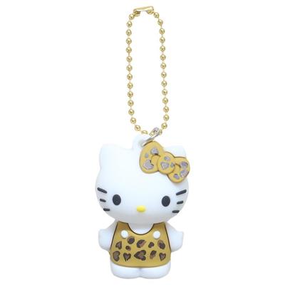 K Company Hello Kitty (Serie Estampado Leopardo) Mascota de PVC, Marrón, KTH-PM-BR