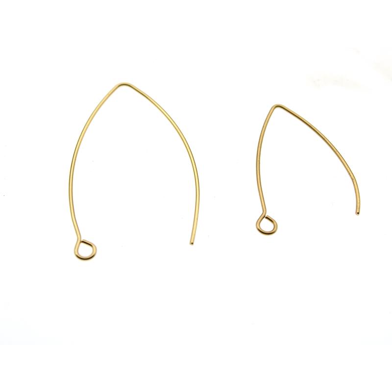 50Pcs Stainless Steel V Shape Earrings Hooks Hypoallergenic Gold Ear Wires Clasp for DIY Jewelry Making Findings Accessories