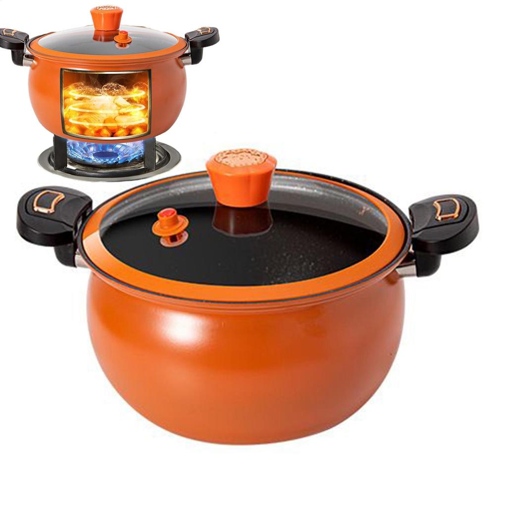 Schnellkochtopf Antihaft-Kochtopf Antihaft Schnellheizend Schnellkochtopf Mit durchsichtigem Deckel Für die Heimküche Kochen Schmoren
