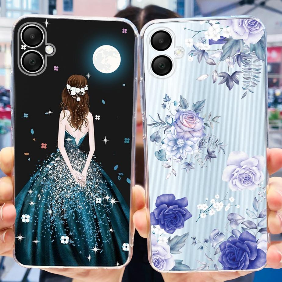 Für Samsung Galaxy A06 4G Hülle SM-A065F Neue Mode Bemalte Abdeckung Klare Silikon Weiche TPU Handyhülle Für Samsung A06 A 06 Fundas