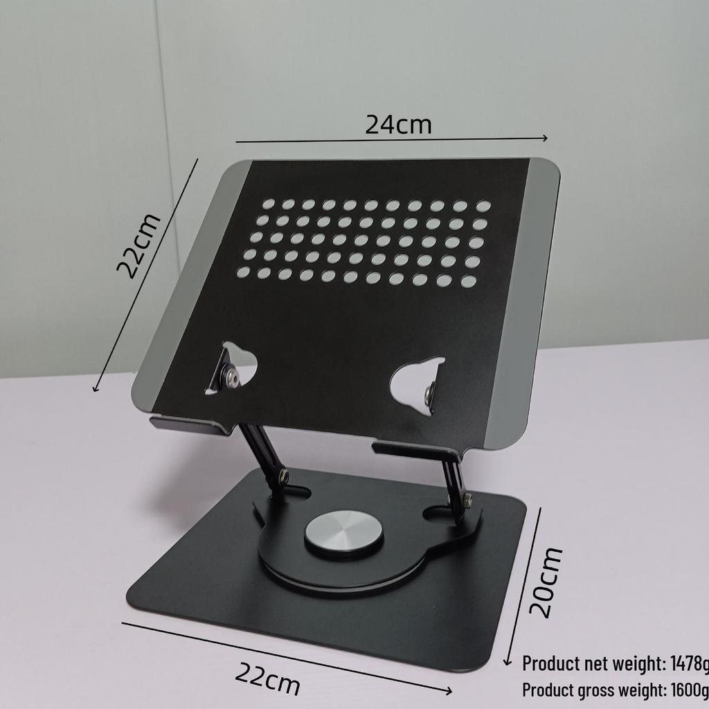 Adjustable All-Metal Laptop Stand with Rotating, Foldable, and Height-Increasing Features for Online Learning
