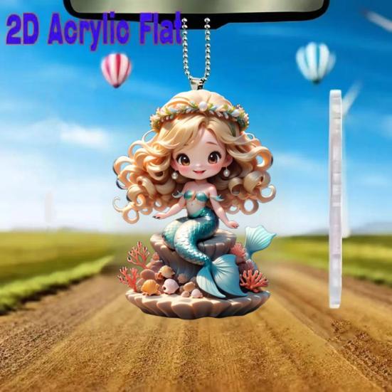 Pet Cat Hanging Pendant with Lanyard Easy To Hang Adorable Kitty Acrylic Pendant Christmas