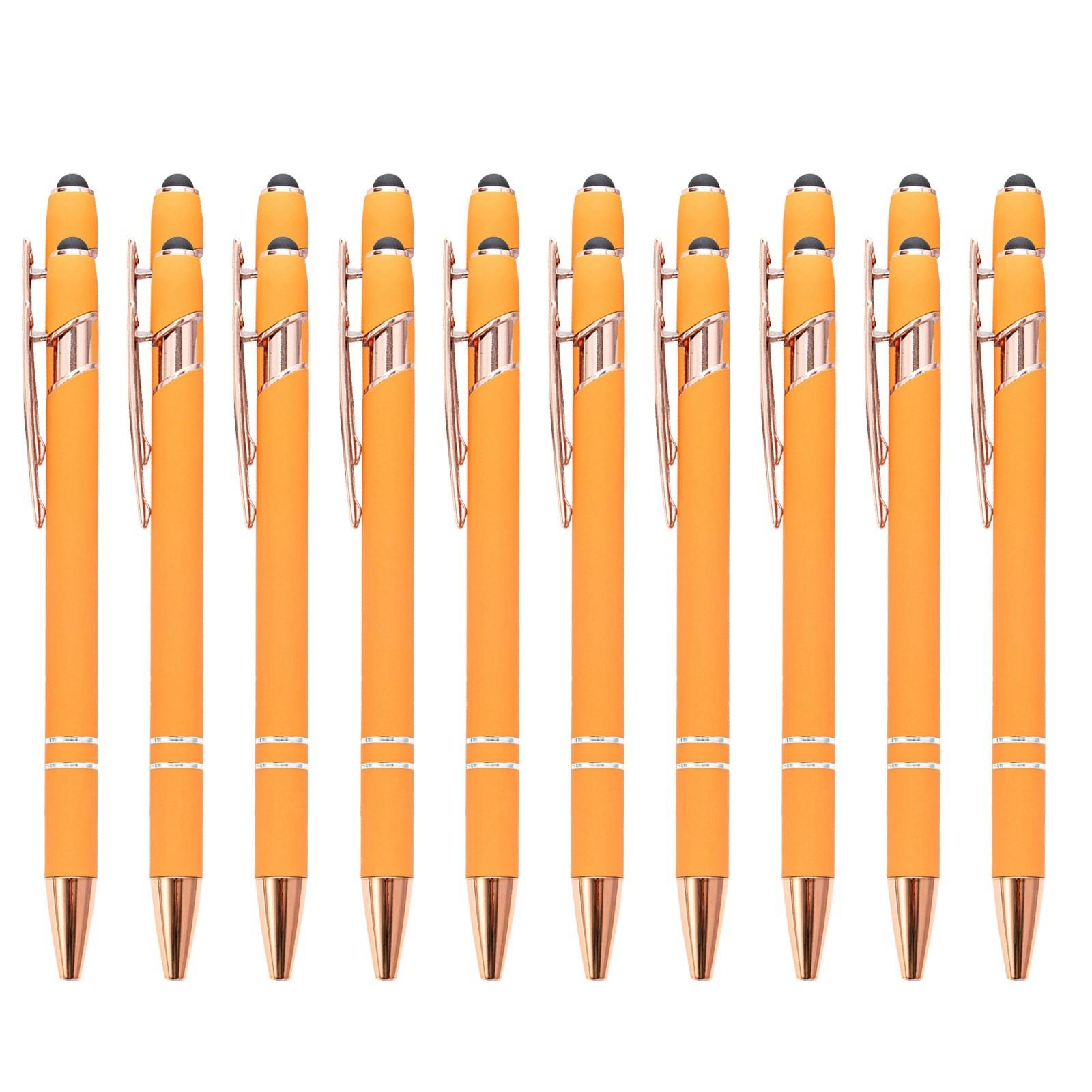 

20PCS Customizable Personalized Ballpoint Pens Handwritten Style Smooth Ink Writing Office School Supplies Bulk Set One Size шафрановий