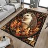 1PC Hedgehog, Autumn Extra Large Non Slip Floor carpet, Office, family, bedroom, Studio Large Area Rug Indoor Rugs, Vibrant Colors