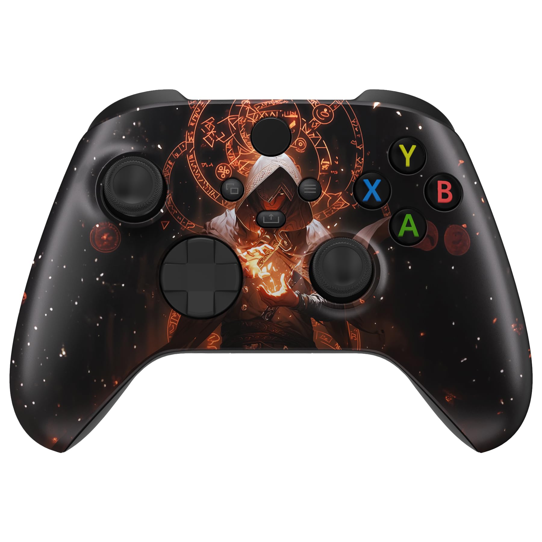 

custom front housing shell for Xbox Series featuring a heavy cover faceplate for Xbox Series and Xbox Core not eXtremeRate s X/S, horror-inspired