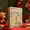 Medieval Cat Advent Calendar 2025 24 Day Christmas Countdown with 24 Collectible Medieval Cat Acrylic Ornaments for Cat Lovers Art Fans